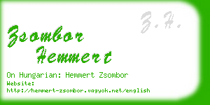 zsombor hemmert business card